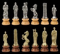 Metal Chessmen Set - Romans vs. Barbarians