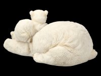 Garden Figurine - Polar Bear with Baby on back