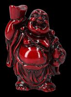 Lucky Buddha Figurine - Red Laughing