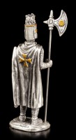 Zinn Ritter Figur - Malteser mit Hellebarde