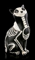 Schwarze Skelett Katzen Figur - Day of The Dead