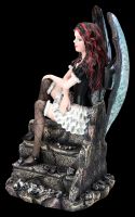 Fairy Figurine - Dark Mira Sits on Stairs