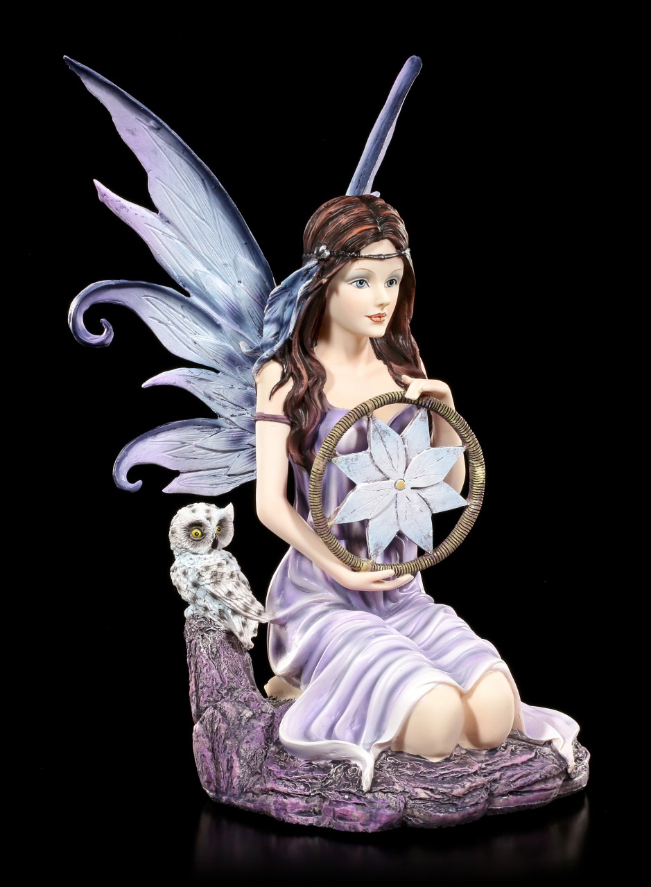 Fairy Figurine - Ava with Owl and Dreamcatcher