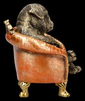 Bulldog Figurine - Puppy Sleeping on Armchair