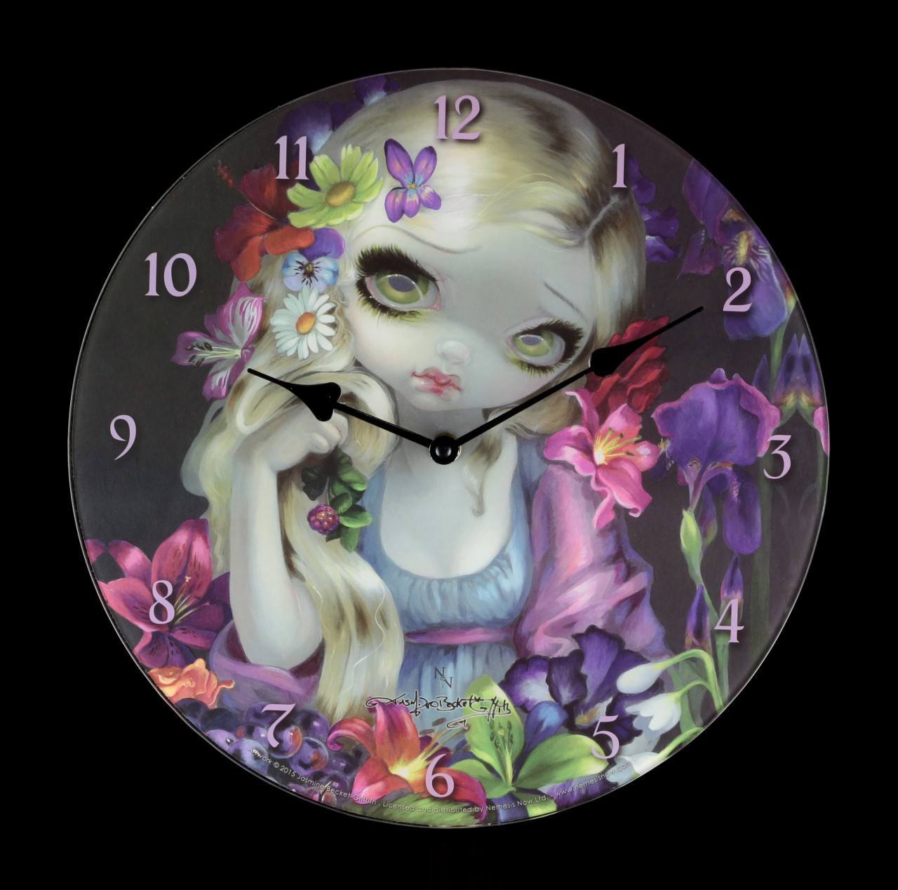 Glass Clock - Flora