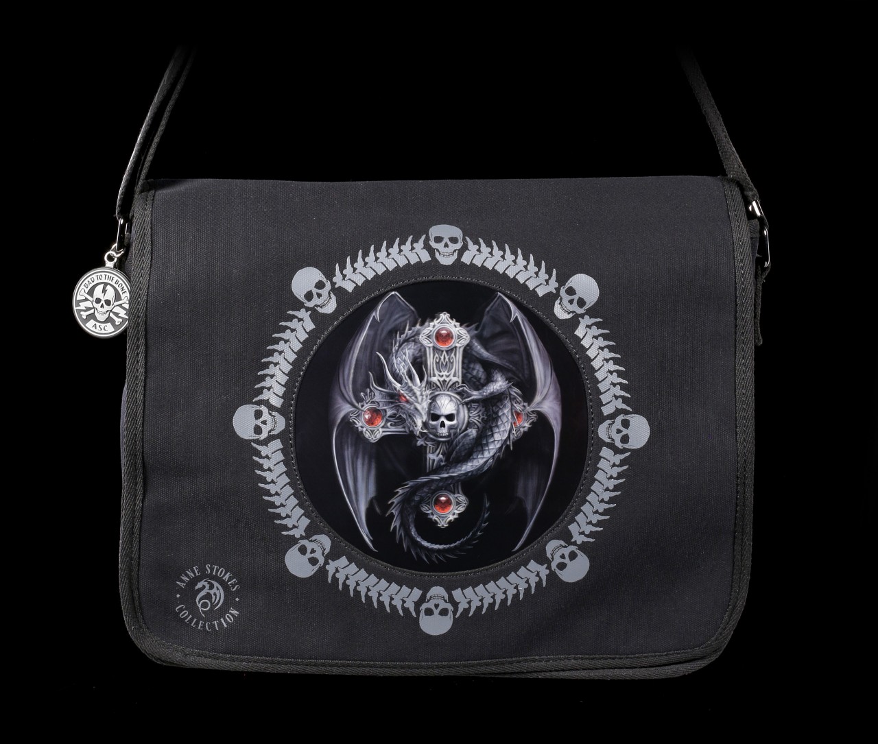 3D Messenger Bag with Dragon - Gothic Guardian