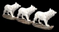 Wolf Figurines - Standing White Set of 3