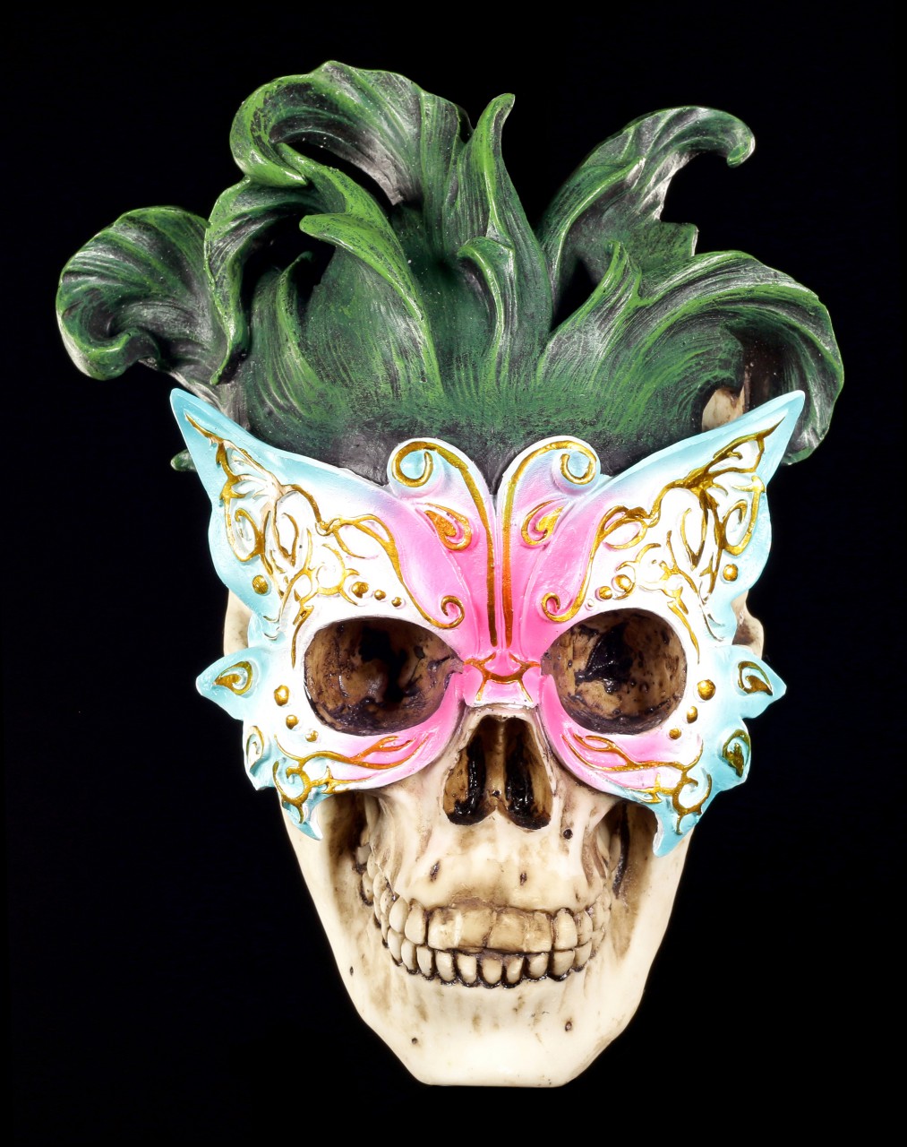 Wandrelief - Venezianische Maske mit Totenkopf