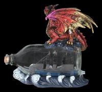 Drachenfigur mit Flaschenschiff - The Voyage