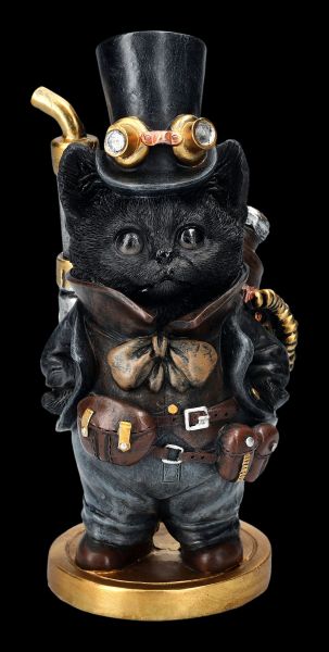 Steampunk Cat Figurine - Steamsmith's Cat