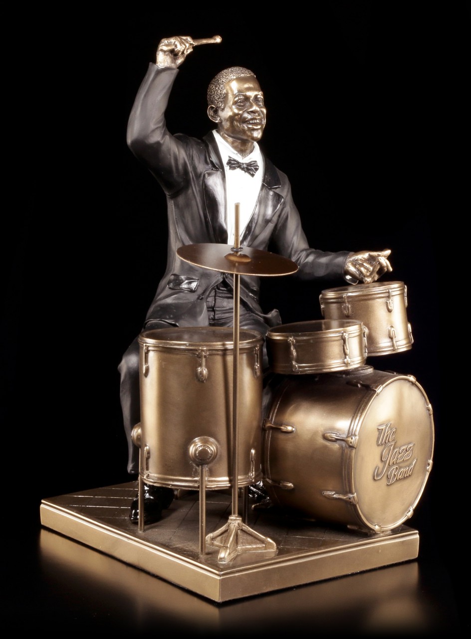 The Jazz Band Figurine Drummer Miscellaneous Art Garden