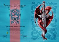 Fantasy Grußkarte Drache - Dragon & Dagger