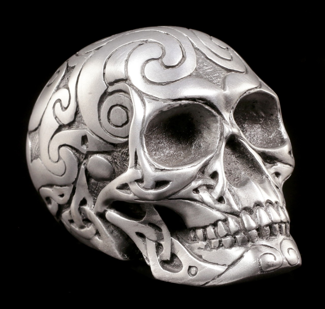 Totenkopf - Celtic Skull silver klein