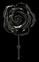 Wandhaken - Schwarze Porzellan Rose