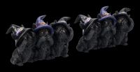 Witches Cat Figurines - No Evil Set of 2