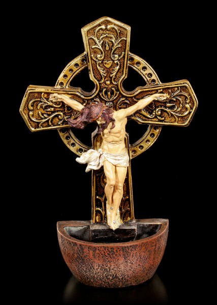 Holy Water Font - Crucifix