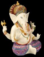 Ganesha Figur handbemalt - Symbol der Weisheit