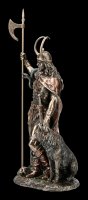 Loki Figurine - Germanic God with Fenriswolf