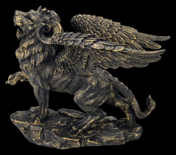 Chimera Figurine - Lion with Horns and Wings