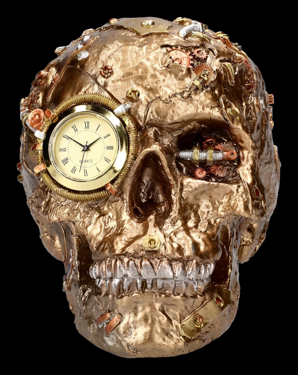 Skull with Clock - Steampunk Scrapped