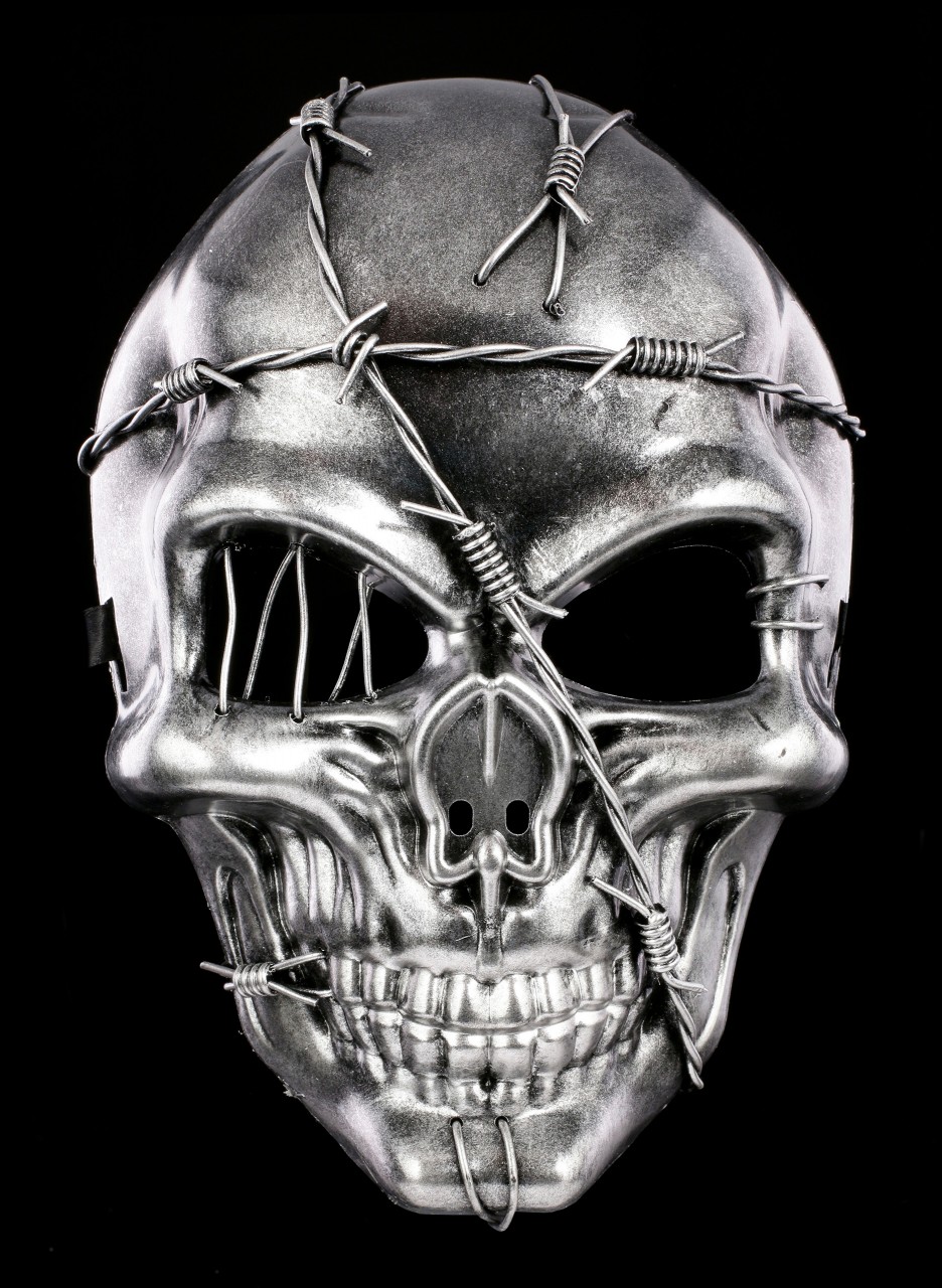 Stacheldraht Totenkopf Maske