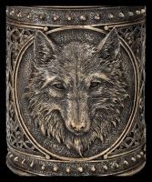 Tankard - Wolf's Head Celtic - bronze-coloured