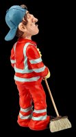 Funny Job Figurine - Sweeper with Broom