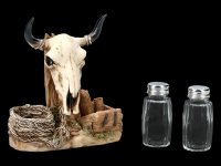 Salt and Pepper Shaker - Western Bull Skull
