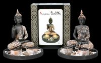 Buddha Figuren Set mit Teelichthalter