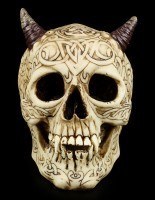 Tribal Devil Skull with Horns