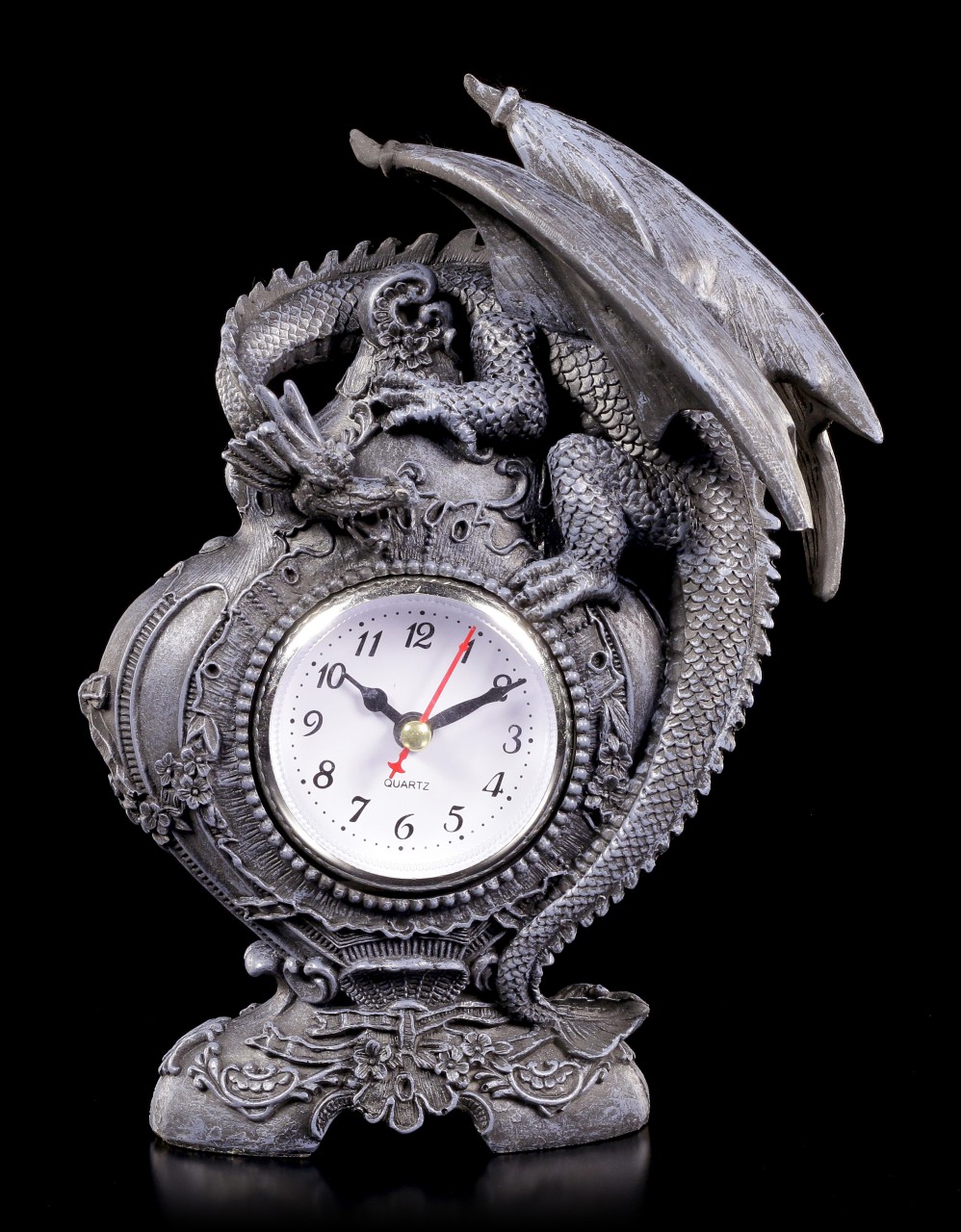 Drachen Standuhr Tischuhr Uhr Drache Dragon Drachenuhr Gothic wgt 766-7039 
