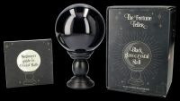 Large black Crystal Ball with Wooden Stand