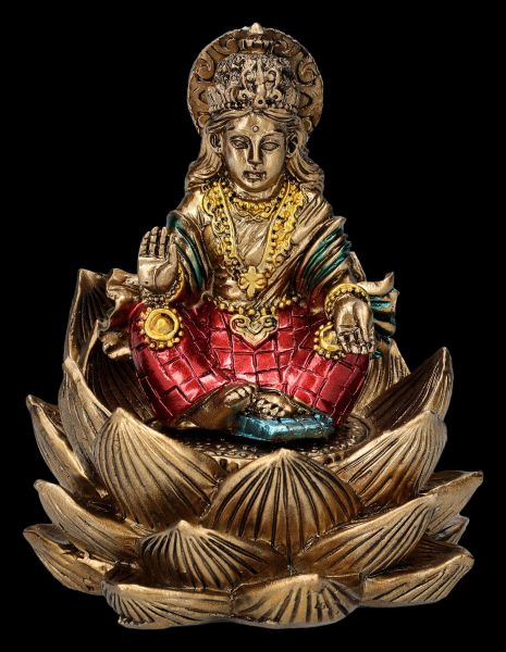 Lakshmi Figur sitzt in Lotus