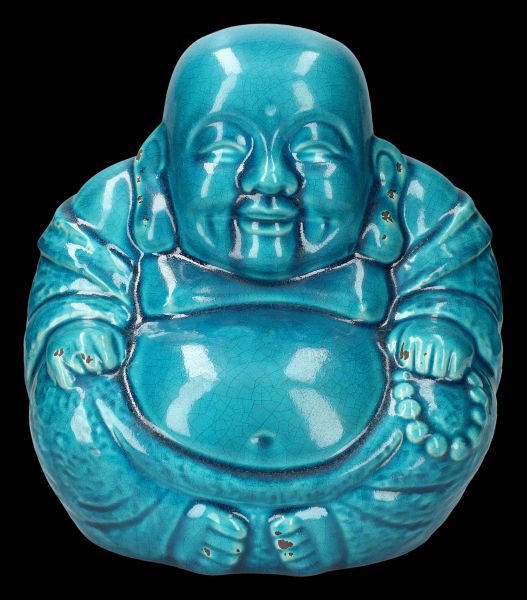 Buddha aus Keramik  türkisfarben 
