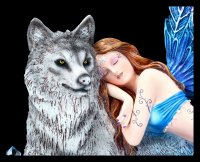 Fairy Figurine with Wolf - Lupiana