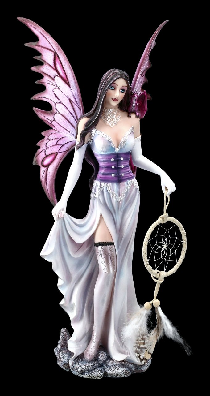 Fairy Figurine with Dreamcatcher - Dream of Dragons