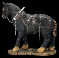 Pferde Figur - Percheron Kaltblut mit Geschirr