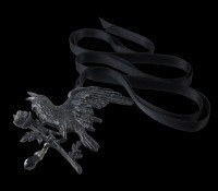 Harbinger - Alchemy Gothic Necklace with Raven
