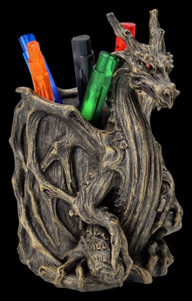 Pen Pot - Forest Dragon