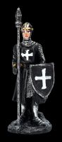 Ritterfiguren - Kreuzritter 12er Set schwarz 8 cm