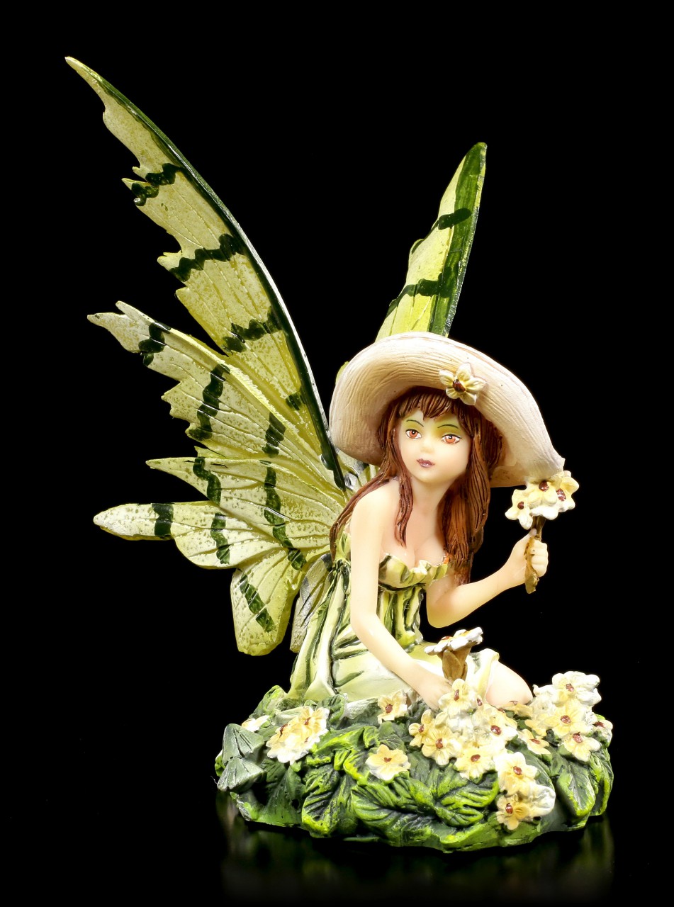 Fairy Figurine - Eria sitting with Sun Hat