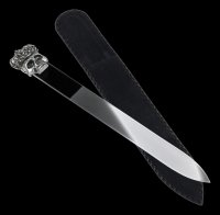 Glass Nail File - Skull with Crown