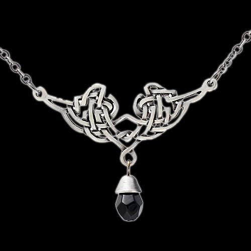 Necklace - Celtic black stone