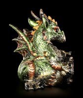 Dragon Figurine - Malachite with Crystal Heart