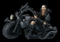 Skeleton Figurine with Motorbike - Screaming Wheels