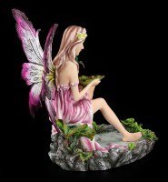 Fairy Figurine - Sitting on Pond with Humming-Bird