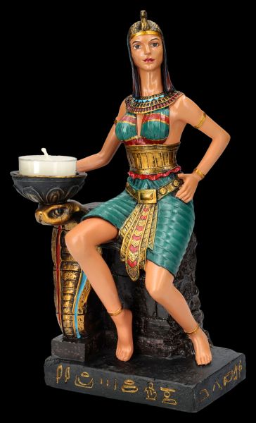 Tealight Holder - Egyptian Priestess with Cobra