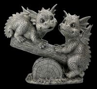 Garden Figurine - Dragons Playing on Seesaw