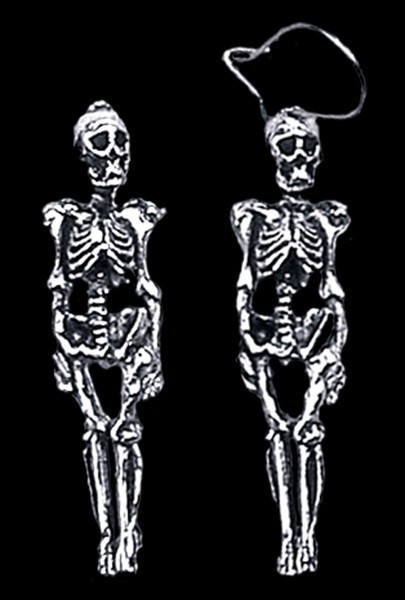 Alchemy Gothic Earrings - Skeleton