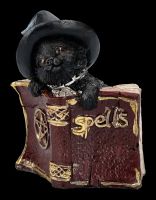 Cat Figurine with Spell Book - Kitty&#39;s Grimoire red
